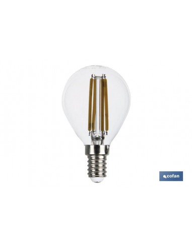 BOMBILLA LED ESFERICA FILAMENTO E14...