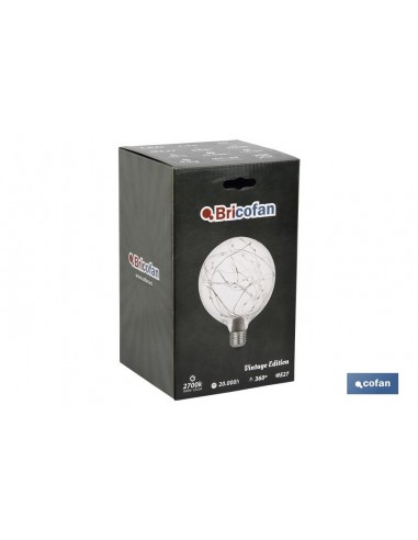 BOMBILLA LED GLOBO ESTRELLAS E27 1,2W...
