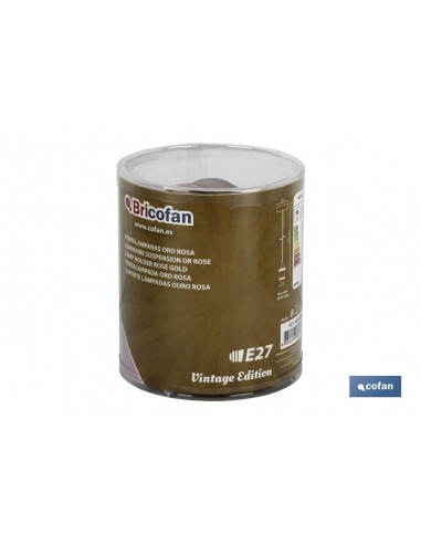 PORTALAMPARAS (CABLE+ROSETÓN)  ORO...