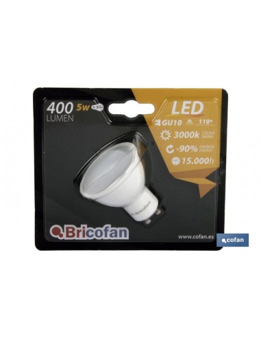 LÁMPARA LED GU-10 5W 60º 395LM 5000K