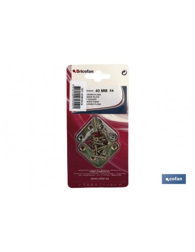 4 UDS ESCUADRA PLANA 60MM