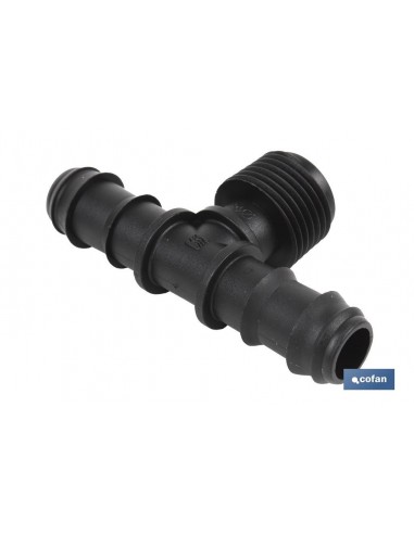 CONEXIÓN EN T R.MACHO Ø16MM-1/2