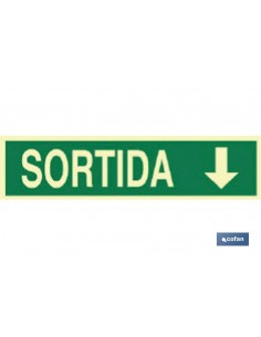 SEÑAL LUMINISCENTE 400X100MM.