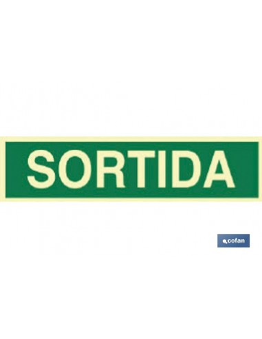 SEÑAL LUMUNISCENTE 400X100MM