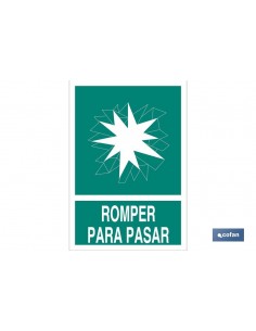SEÑAL LUMINISCENTE 210X148MM.