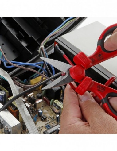 TIJERA PARA ELECTRICISTA AISLADA VDE