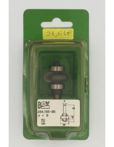 FRESA RANURA CONCAVA CON DOBLE...