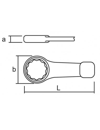 Llave de estrella de golpe (DIN 7444)