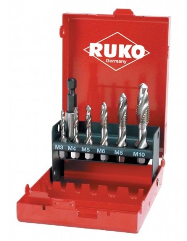 Juego machos de roscar combinados