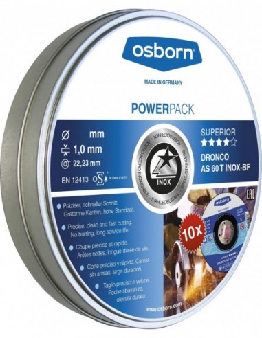 Pack de discos de corte AS 60 T INOX...