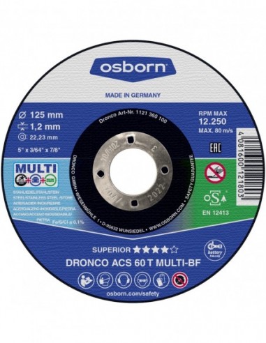 Disco de corte metal y piedra ACS 60...