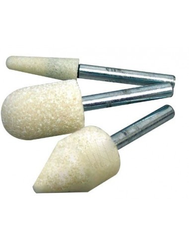 Muelas con vástago 6 mm - Blanco