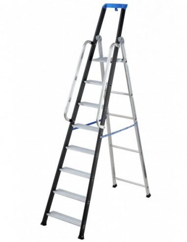 Escalera de tijera con peldaño ancho...