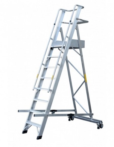 Escalera de aluminio con plataforma...