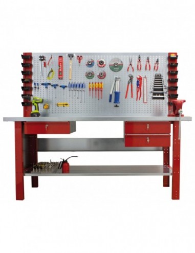 Pareja de pies color rojo para banco...