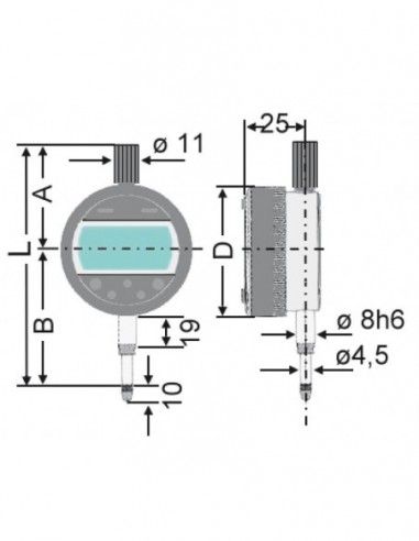 Comparador electrónico digital IP65