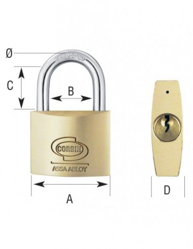 Candado Latón arco Standard - Llaves...