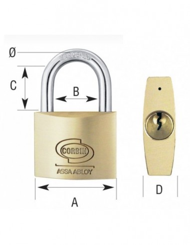 Candado Latón arco largo