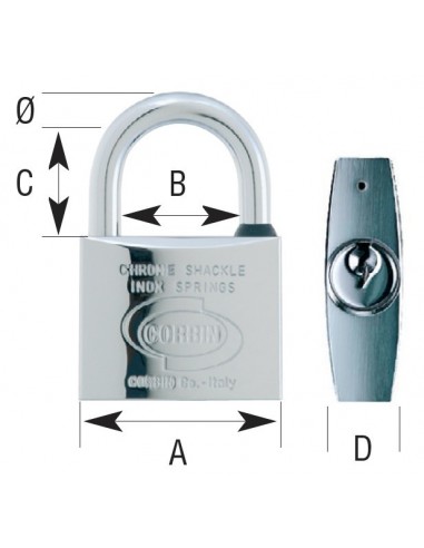 Candado Euromarine arco estándar