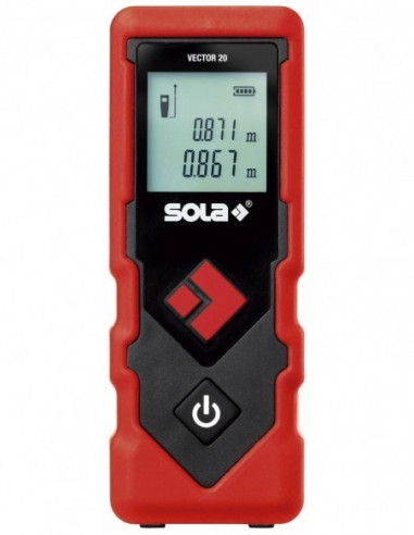 Medidor láser con alcance hasta 20 m...