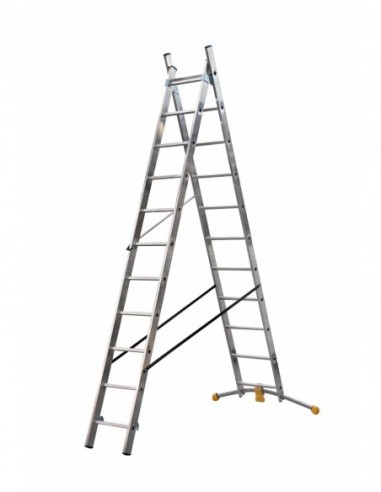 Escalera combinada de 2 tramos con...
