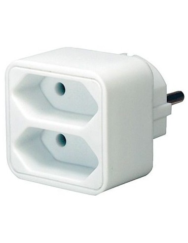 Enchufe adaptador con 2 tomas de...