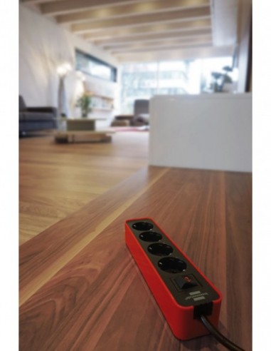 Base de tomas múltiples Ecolor roja/...