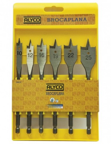 JUEGO 13 BROCAS PLANAS BOLSA NYLON