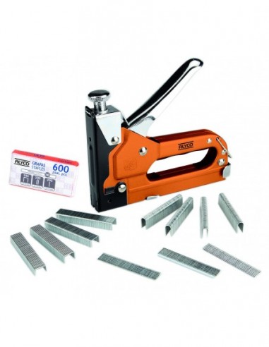 GRAPADORA 3 EN 1+600 GRAPAS ALYCO ORANGE