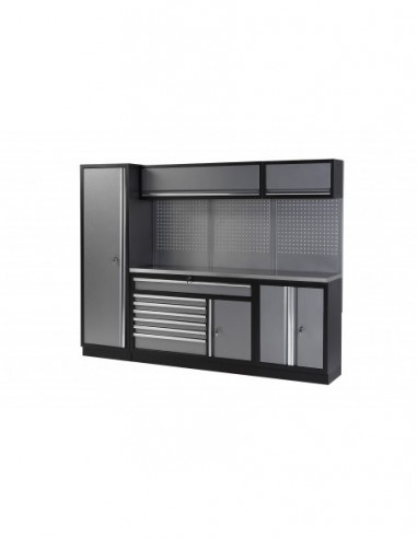 CONJUNTO MODULAR 3 MOD. BASE ACERO INOX
