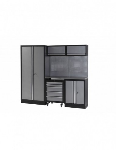 CONJUNTO MODULAR 3 MOD. BASE ACERO INOX