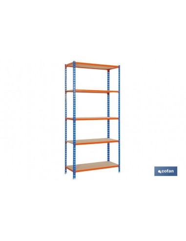 ESTANTERÍA AZUL/NARANJA 5 BALDAS DE...