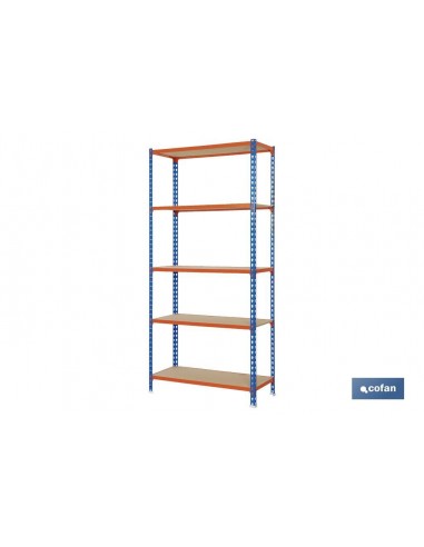 ESTANTERÍA AZUL/NARANJA 5 BALDAS DE...