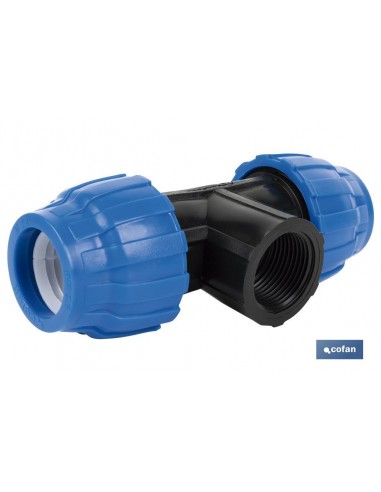 TE 90° ROSCA HEMBRA PP PN16 32 X 3/4...