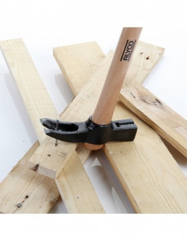 MARTILLO DE ENCOFRADOR, MANGO DE MADERA