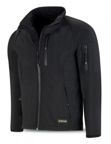 288-CSN CAZADORA TIPO SOFT SHELL NEGRA