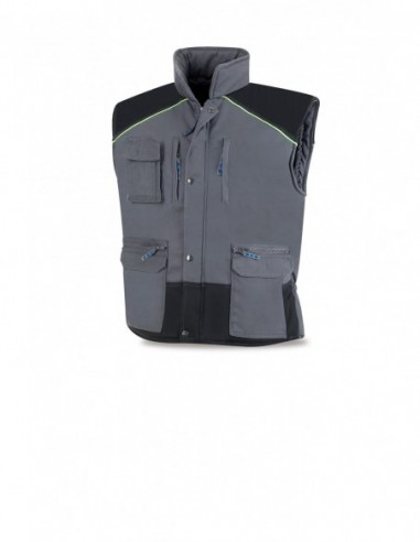 288-VGN CHALECO TERGAL GRIS-NEGRO SPORT