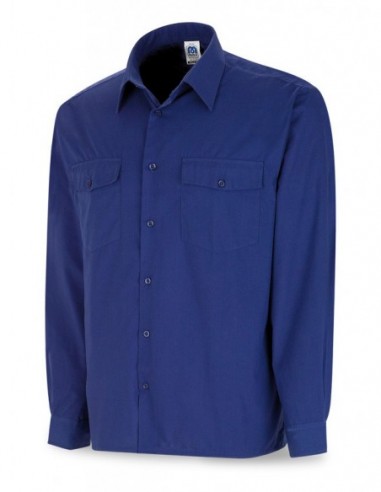 388-CAML CAMISA TERGAL AZULINA M/LARGA