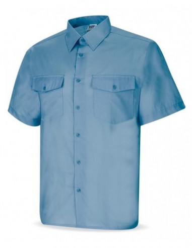 388-CCMC CAMISA TERGAL CELESTE M/CORTA