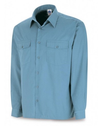 388-CCML CAMISA TERGAL CELESTE M/LARGA
