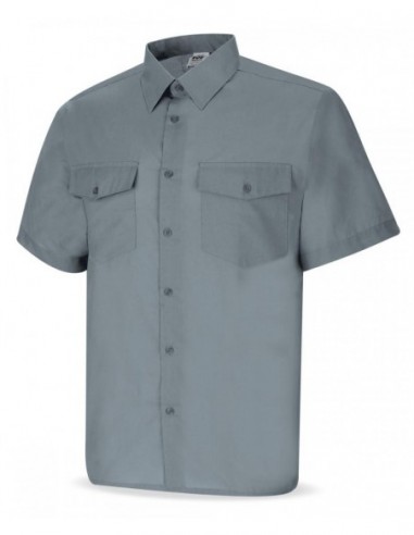 388-CGMC CAMISA TERGAL GRIS M/CORTA