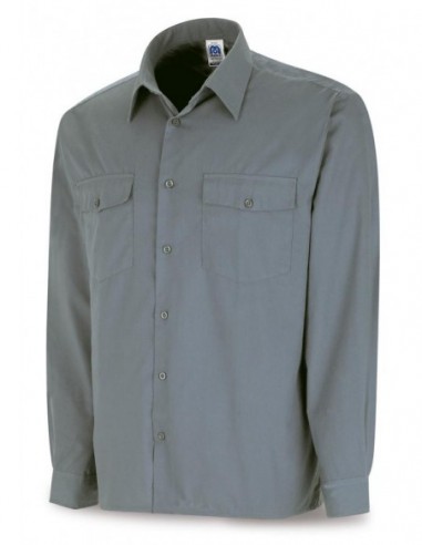 388-CGML CAMISA TERGAL GRIS M/LARGA