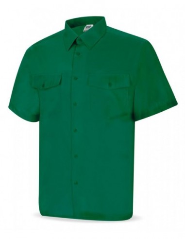 388-CVMC CAMISA TERGAL VERDE M/CORTA
