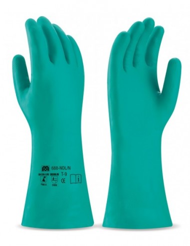 688-NDL/N GUANTE NITRILO VERDE 45 CMS.