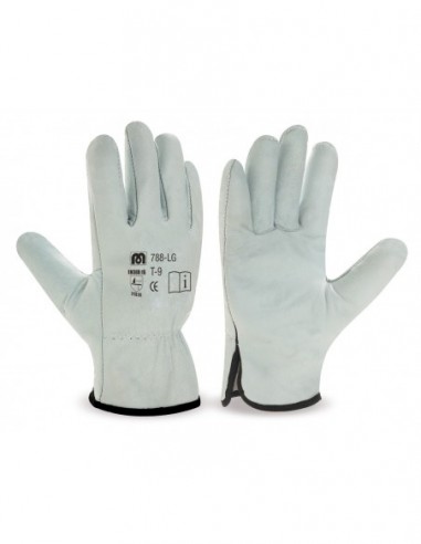 788-LG GUANTE COND. FLOR VAC. GRIS