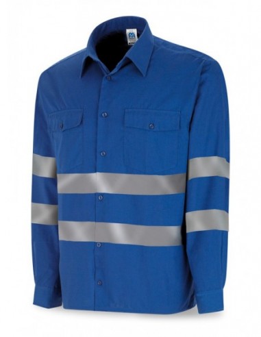 388-CRML CAMISA ALGODÓN AZULINA CON...