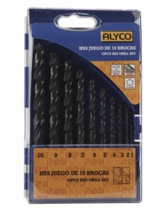 JUEGO 10 BROCAS HSS EN CAJA...