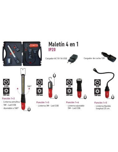 Maletín LED 4 en 1