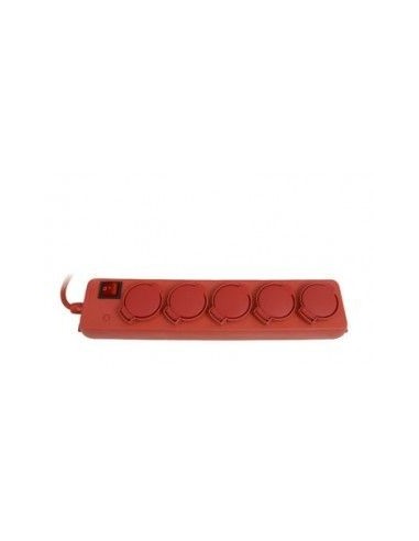 Prolongador industrial 5 bases con tapas