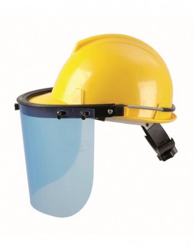 Pantalla facial con casco